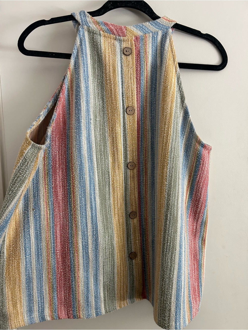 Multi-Color Striped Halter Tank Top - Picture 2 of 2